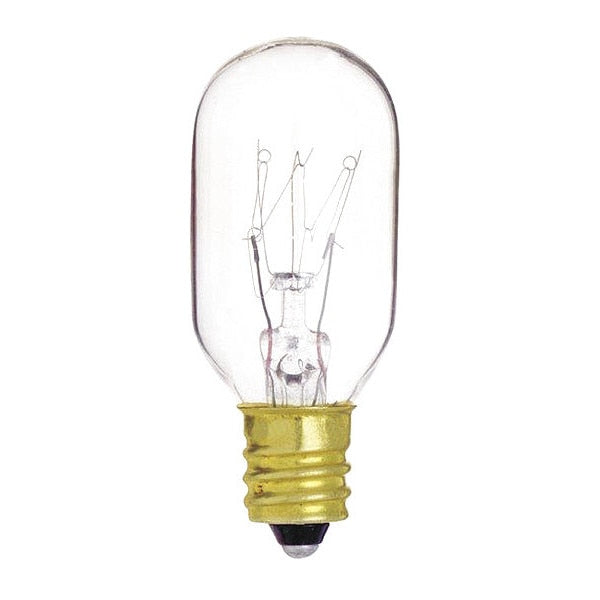 Bulb, Incandescent, 15W, T7, Candelabra Base, Sign & Indicator