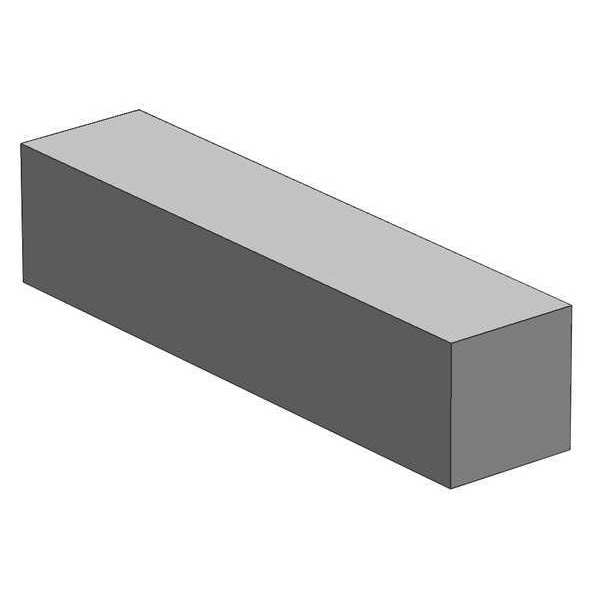 Carbon Steel Square Bar, 6 ft L, 5 in W