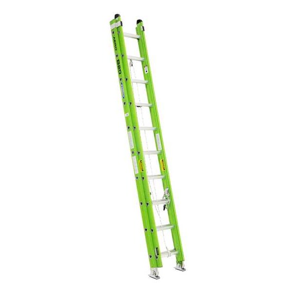 Fiberglass Extension Ladder, 375 lb Load Capacity