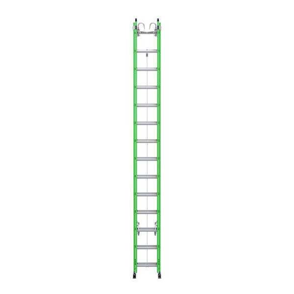 Fiberglass Extension Ladder, 375 lb Load Capacity