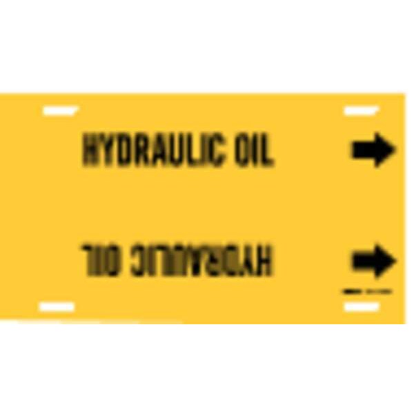Pipe Marker, Hydraulic Oil, Yel, 10 to15 In