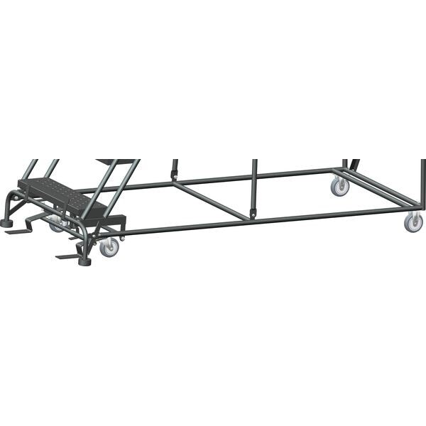 133 in H Steel Rolling Ladder, 10 Steps