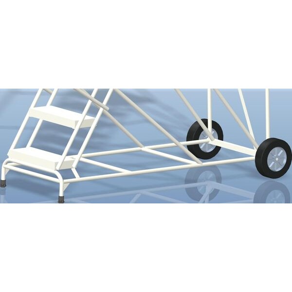 123 in H Aluminum Wheelbarrow Ladder, 9 Steps