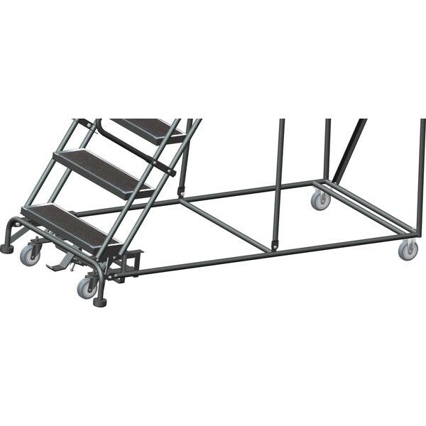 133 in H Steel Rolling Ladder, 10 Steps