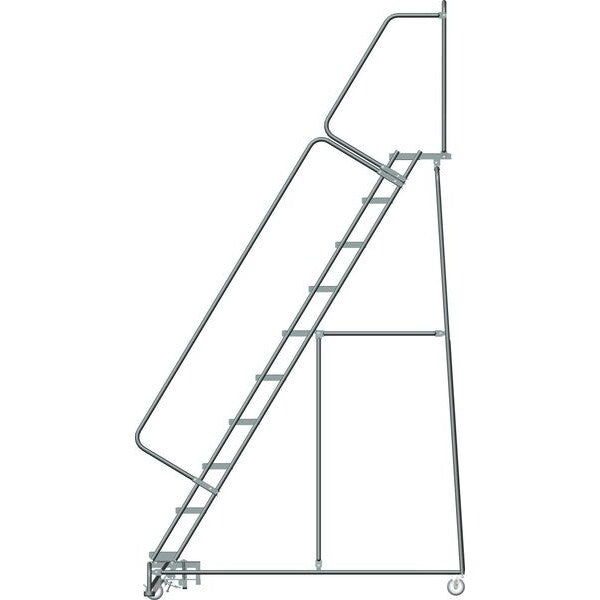 133 in H Steel Rolling Ladder, 10 Steps