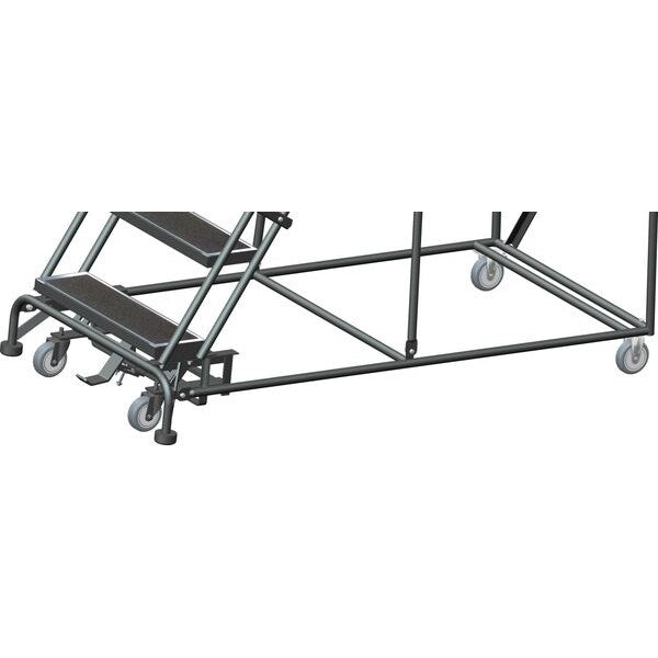 123 in H Steel Rolling Ladder, 9 Steps
