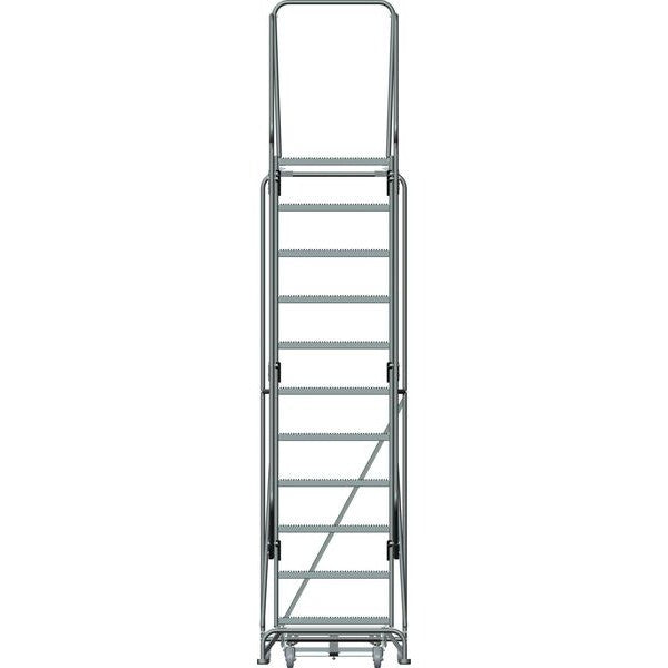 143 in H Steel Rolling Ladder, 11 Steps