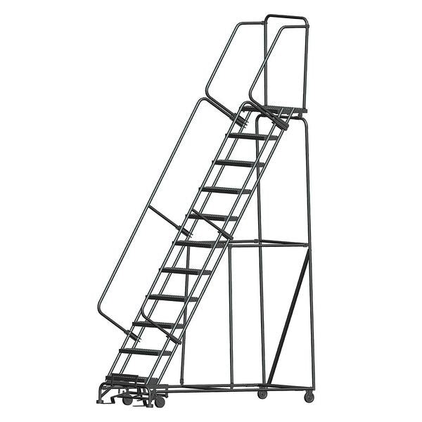 143 in H Steel Rolling Ladder, 11 Steps