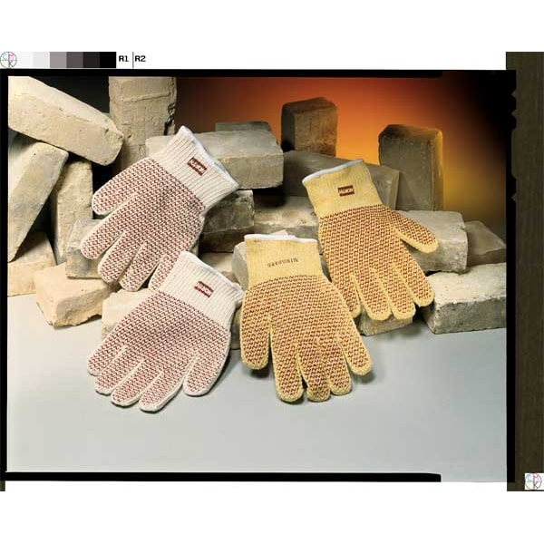 Hot Mill Gloves, White/Rust, XL, PR