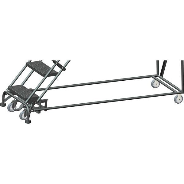 113 in H Steel Rolling Ladder, 8 Steps