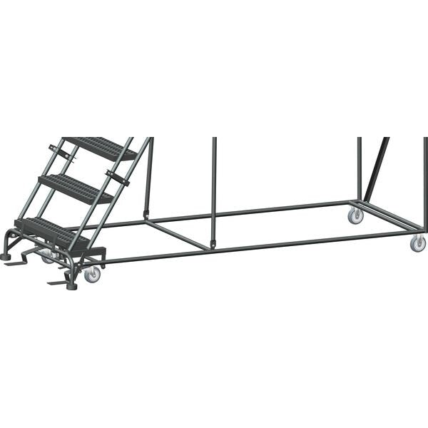 153 in H Steel Rolling Ladder, 12 Steps