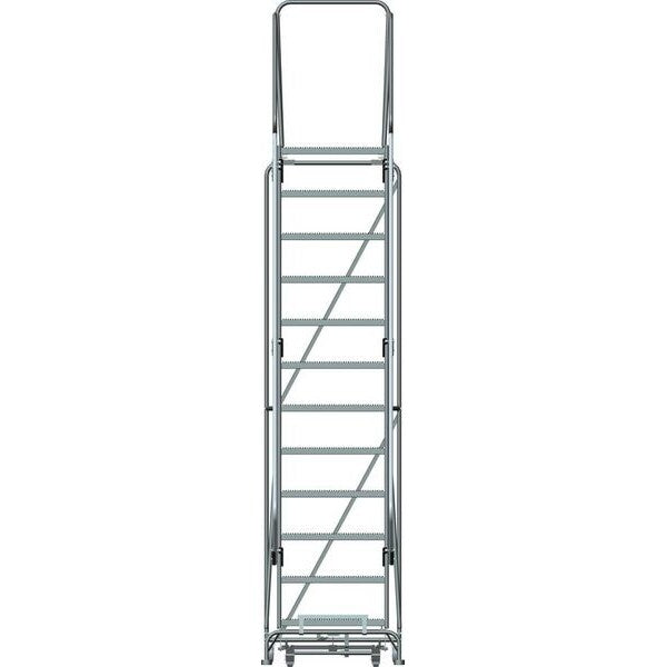 153 in H Steel Rolling Ladder, 12 Steps