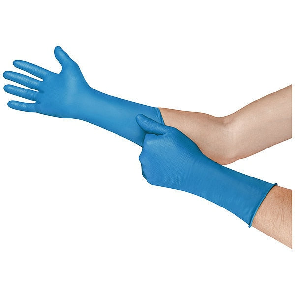 Disposable Gloves, Nitrile, Blue, S ( 7 ), 50 PK