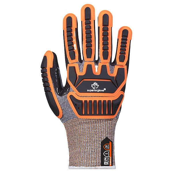 Cut-Resistant Gloves, PR, M, Orange