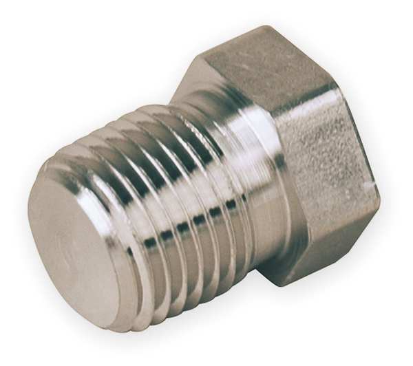 Hex Head Plug, Carbon Steel, 1/4 In, MNPT