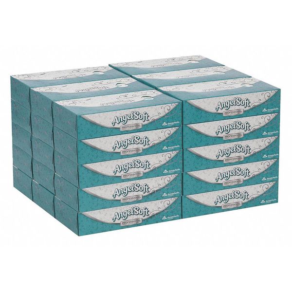 Angel Soft Professional Series 2 Ply Facial Tissue, 100 Sheets, PK 30