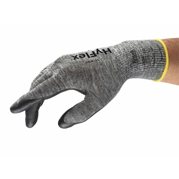Foam Nitrile Coated Gloves, Palm Coverage, Black, S, PR