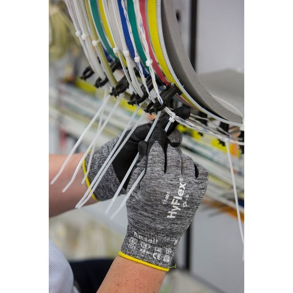 Foam Nitrile Coated Gloves, Palm Coverage, Black, S, PR