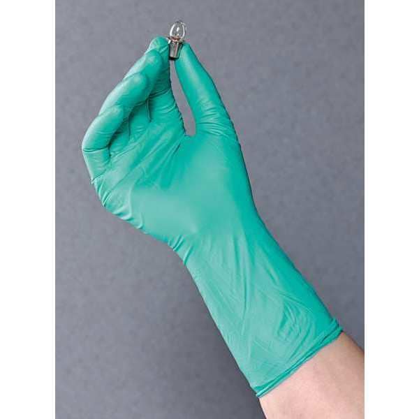Disposable Gloves, Neoprene, Powder Free, Green, S, 100 PK
