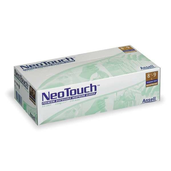Disposable Gloves, Neoprene, Powder Free, Green, S, 100 PK