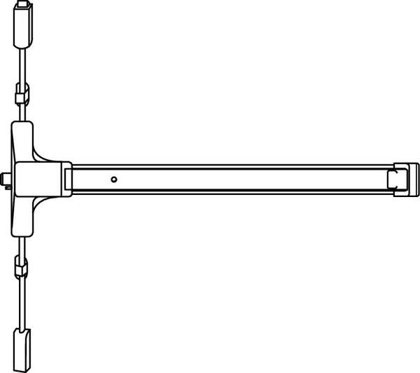 Rim Pullman Bolt, Exit Device, Painted