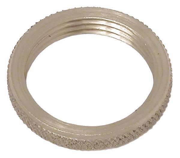 Panel Nut, Round, 5/8-27, Brass, Plain, PK2