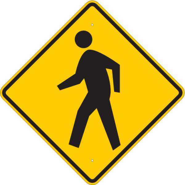Traffic Sign, 24 in H, 24 in W, Aluminum, Diamond, No Text, 94234
