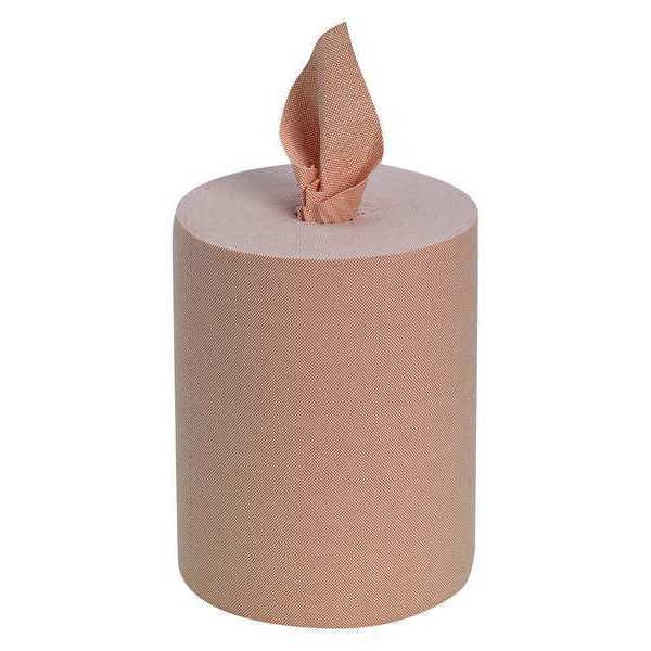 Dry Wipe Roll, Orange, Dispensing Poly Bag, Double Recreped (DRC), 2 PK, 200 Wipes, 10 in x 13 in
