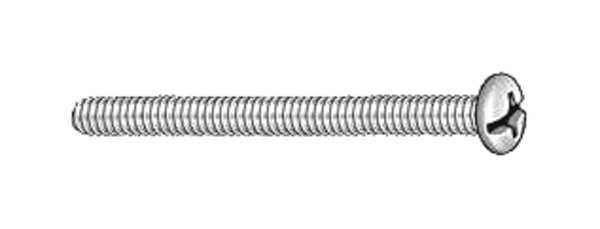 #10-32 x 1-1/2 in Combination Phillips/Slotted Round Machine Screw, Zinc Plated Steel, 100 PK