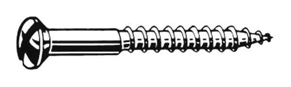 Wood Screw, #8, 1-1/2 in, Plain Brass Oval Head Slotted Drive, 100 PK