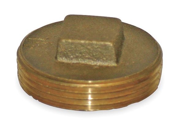 Brass Raised Square Head Plug, MNPT, 2