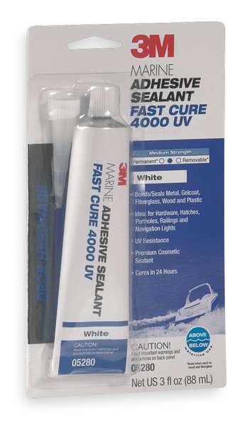 Sealant, 3 oz, Tube, White, Hybrid Base
