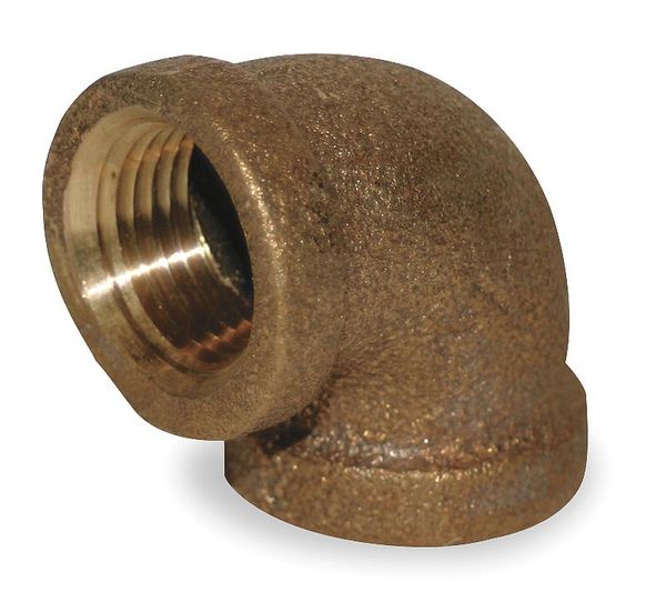 Red Brass 90 Degrees Elbow, FNPT, 1