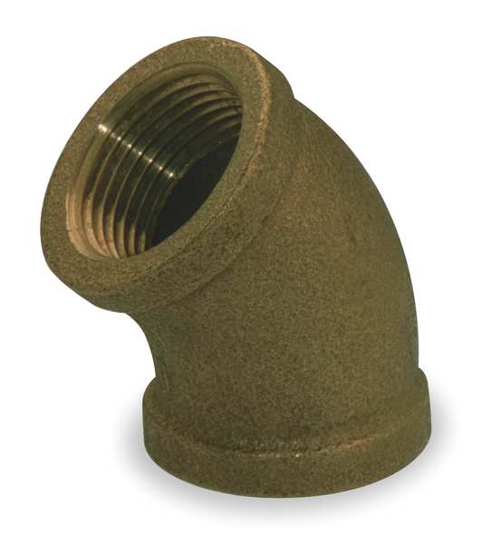 Red Brass 45 Degrees Elbow, FNPT, 2