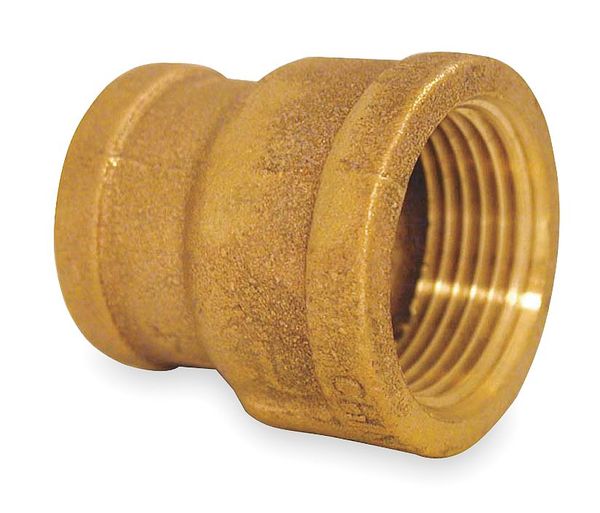 Red Brass Reducing Coupling, FNPT, 1-1/4