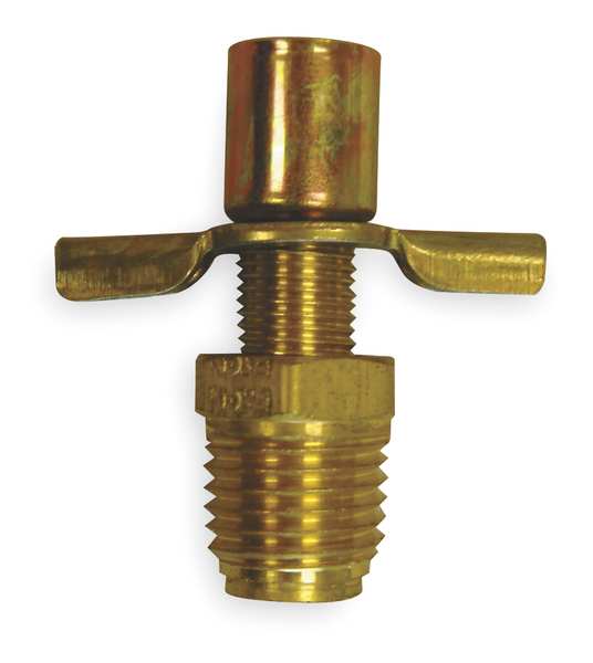 Drain Cock, Brass, MNPT, 1/4 In