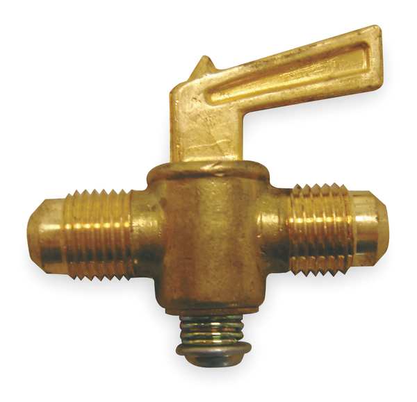 Ground Plug Valve, 45 Deg, 1/4 In, Brass