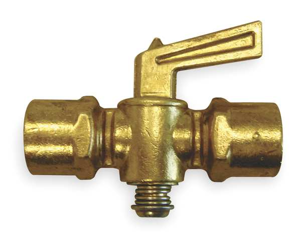 Ground Plug Valve, 1/8 In, 30 PSI, Brass