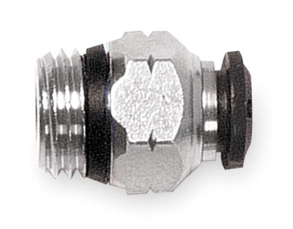 Male Connector, 4mm Tube Sz, Brass, PK5