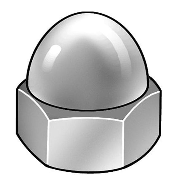 Extra Low Crown Cap Nut, 1/4
