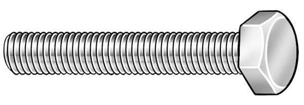 Not Graded, M6-1.00 Hex Head Cap Screw, Plain Brass, 30 mm L, 10 PK