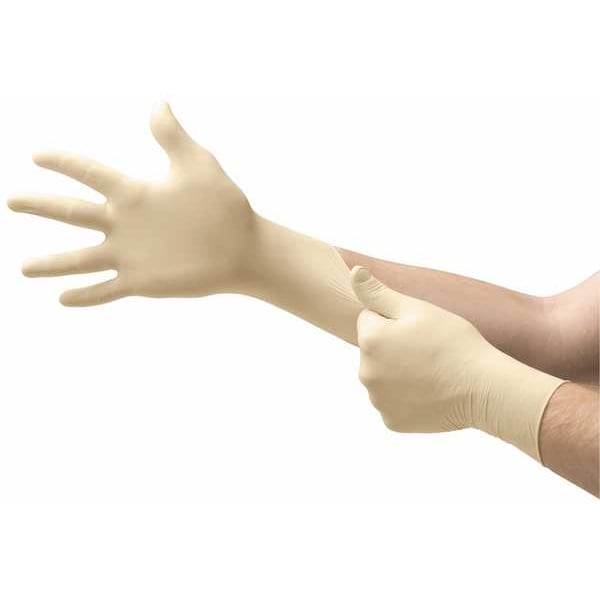 Diposable Gloves, Latex, Powder-Free, Beige, L ( 9 ), 100 PK