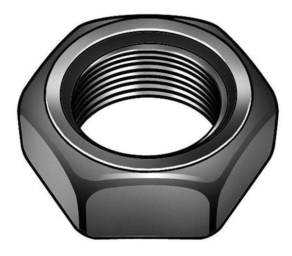 Jam Nut, #2-4-1/2, Carbon Steel, Grade 2, Black Oxide, 1-23/32 in Ht, 30 PK