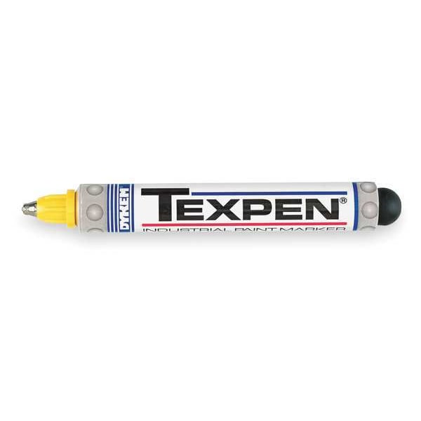 Permanent Industrial Steel Ball Tip Paint Marker, Medium Tip, Yellow Color Family, Ink