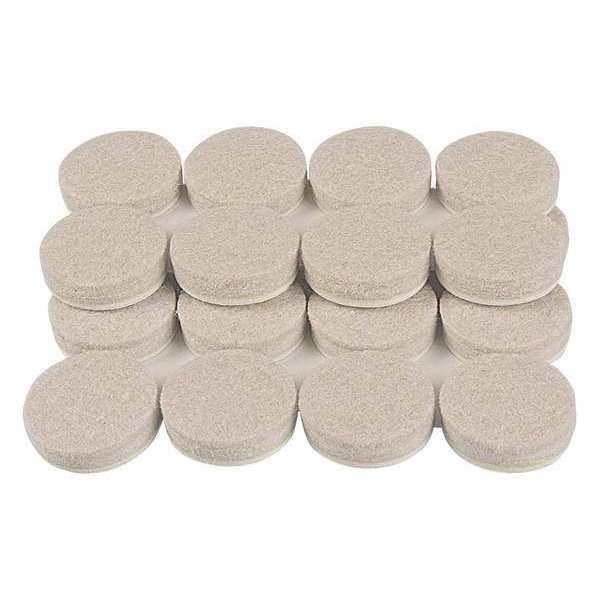 Felt Pads, Self-Stick, Round, 3/4