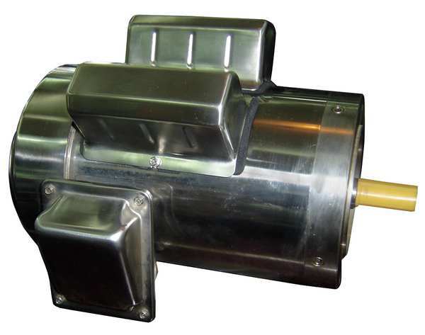 Capacitor-Start/Run Washdown Motor, 2 HP, 56C Frame, 208-230V AC Voltage, 1,745 Nameplate RPM