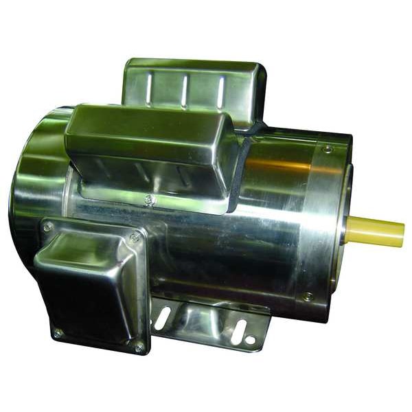 Capacitor-Start/Run Washdown Motor, 2 HP, 56HC Frame, 208-230V AC Voltage, 3,450 Nameplate RPM
