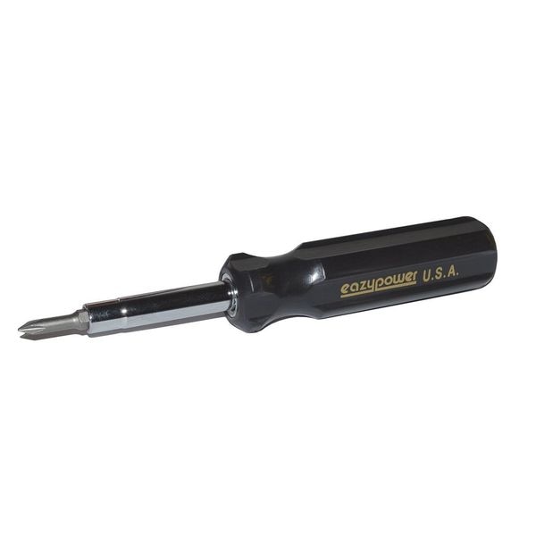 Screwdriver, 6-In-1, Black