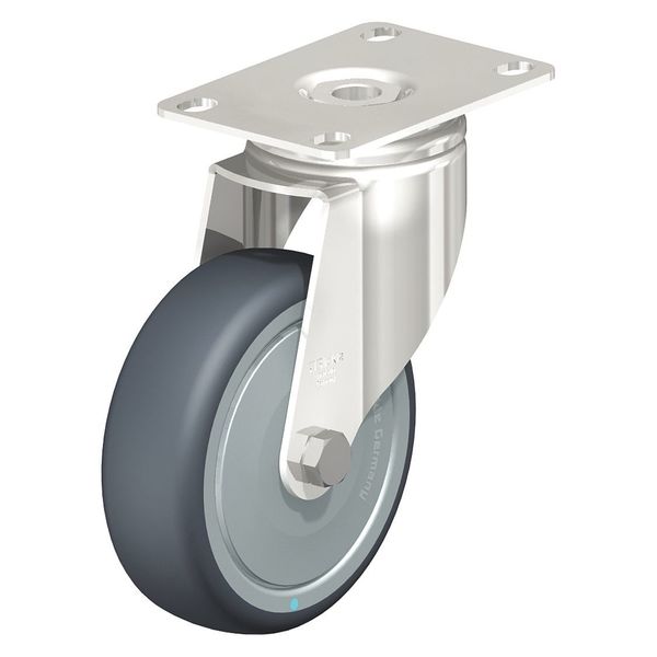 Swivel Plate Caster, TPR, 3-1/8
