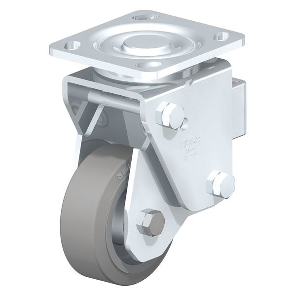 Swivel Plate Caster, Solid Rbr, 4